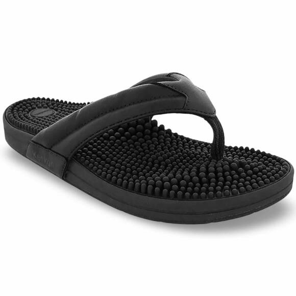 NEW KENKOH unisex spirit v sandal in black